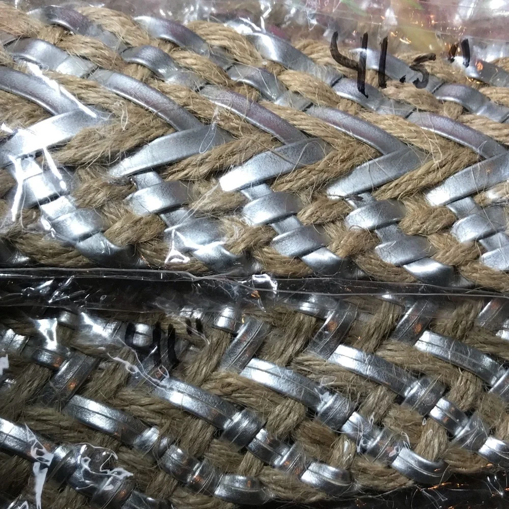 Metallic Silver Braided Vintage Deadstock Belt